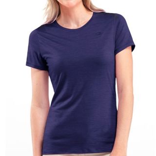 Icebreaker Superfine 150 Tech T Lite T Shirt   Merino Wool  UPF 30+  Short Sleeve (For Women)   COBALT (L )