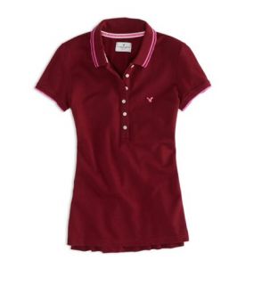Summer Burgundy AEO Factory Tipped Polo, Womens XXL