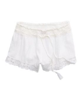 White Aerie Crochet Lace Short, Womens M