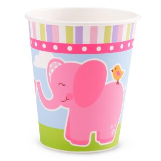 Pink Elephants 9 oz. Paper Cups