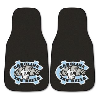Fanmats Unc North Carolina 2 piece Carpeted Nylon Car Mats (100 percent nylonDimensions 27 inches high x 18 inches wideType of car Universal)