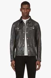 Diesel Black Leather L_focke Jacket