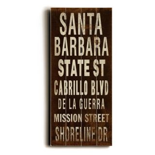 Artehouse Santa Barbara Transit Sign   10W x 24H in. Multicolor   0401 8708 27