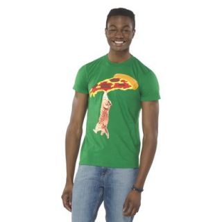 Ecom M Tee Shirts Hang In There Pizza Cat GREEN S