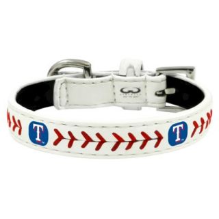 Texas Rangers Classic Leather Toy Baseball Collar
