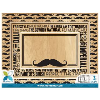 Momenta Mounted Stamp Set 3pcs mustache Nesting