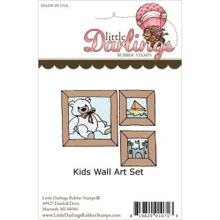 Little Darlings Unmounted Rubber Stamp kids Wall Art Set