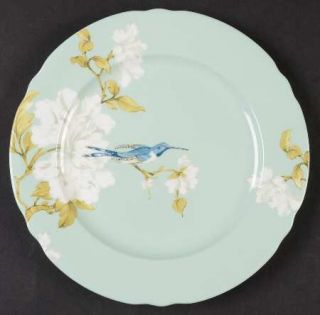 Spode Nectar Salad Plate, Fine China Dinnerware   Impression,Bird,Flowers,Rim,Sc