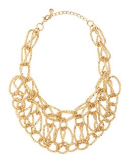 Chain Bib Necklace, Golden