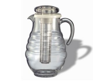Service Ideas 3.3 liter Water Pitcher w/ Ribbed Surface, Clear Acrylic