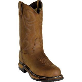 Rocky 11in. Branson Waterproof Western Boot   Steel Toe, Brown, Size 10 Wide,