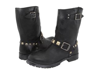 Frye Rogan Engineer Studded Womens Zip Boots (Black)