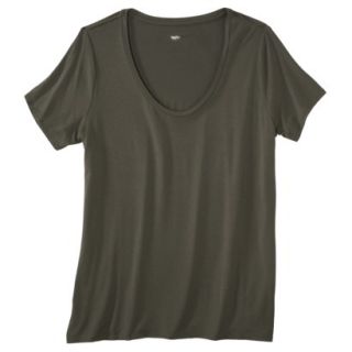 Mossimo Womens Plus Size Short Sleeve Tee   Green 3