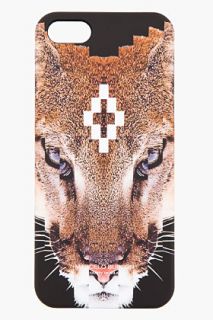 Marcelo Burlon County Of Milan Black And Brown Pixelated Puma Iphone 5 Case