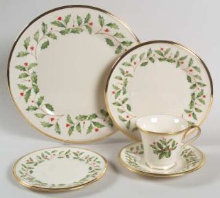 Lenox China Holiday (Dimension) 5 Piece Place Setting, Fine China Dinnerware   D