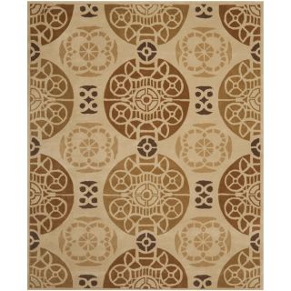 Handmade Marrakesh Beige/ Gold New Zealand Wool Rug (8 X 10)