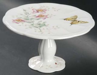 Lenox China Butterfly Meadow 8 Diameter Pedestal Cake Stand, Fine China Dinnerw