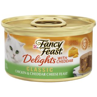 Delights Chicken with Cheddar Cheese Classic Canned Cat Food, 3 oz.