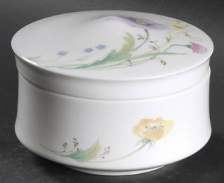 Mikasa Felicia Sugar Bowl & Lid, Fine China Dinnerware   Pastel Ifloral, Butterf