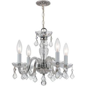 Crystorama Lighting CRY 1064 CH CL MWP Traditional Crystal Chandelier Clear Hand