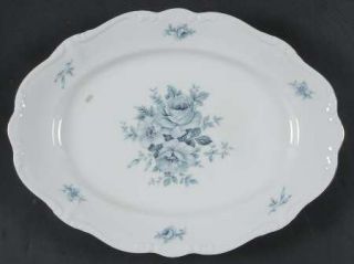 Johann Haviland Blue Bouquet Platinum 12 Oval Serving Platter, Fine China Dinne