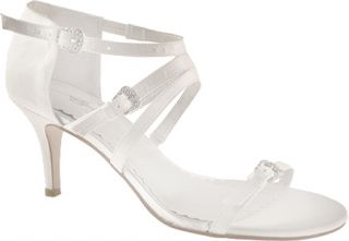 Womens Allure Bridals Locket   Diamond White Silk Satin Prom Shoes