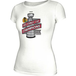 Chicago Blackhawks Reebok NHL Womens Her Silver Shine Champ T Shirt 2013