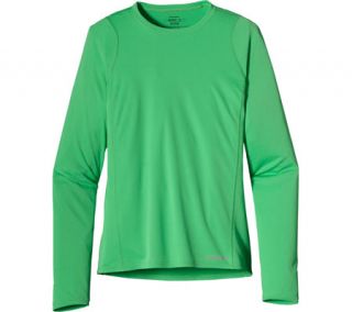 Womens Patagonia Long Sleeved Fore Runner Shirt   Aloe Green Long Sleeve Shirts