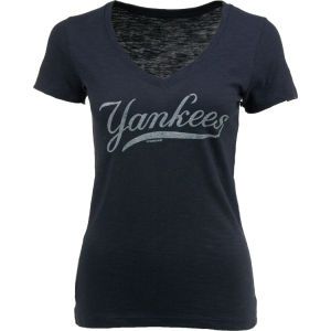 New York Yankees 47 Brand MLB Womens Vneck Scrum T Shirt