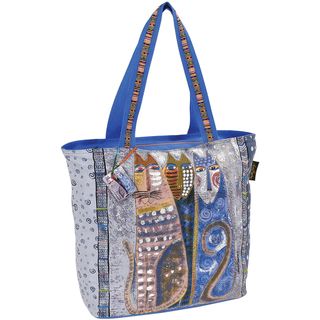 Oversized Tote W/Zipper Top 21x5 1/2x15 autumn Felines