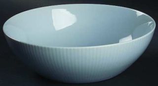 Crate & Barrel China Horizon Coupe Soup Bowl, Fine China Dinnerware   White, Blu