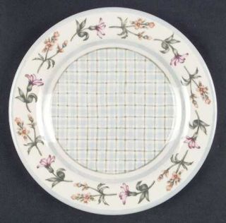 Royal Doulton Gingham Floral Salad Plate, Fine China Dinnerware   Gallery, Sprig