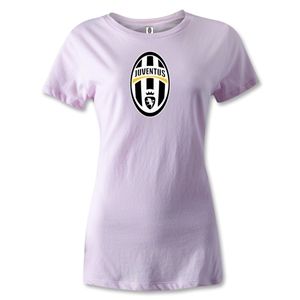 hidden Juventus Badge Womens T Shirt (Pink)