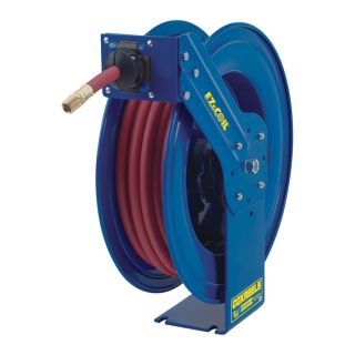 Coxreels Heavy Duty Safety Air/Water Hose Reel with Hose   1/2 Inch x 75ft.,