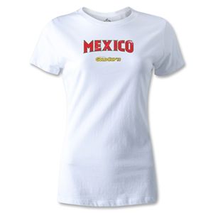 hidden CONCACAF Gold Cup 2013 Womens Mexico T Shirt (White)