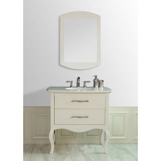 Elizabeth 37 inch Italian Carrara Marble Top Single Sink Vanity