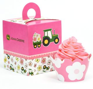 John Deere Pink Cupcake Wrapper Combo Kit