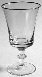 Gorham First Lady Wine Glass   Stem #1493, Narrow Platinum Band On Bowl