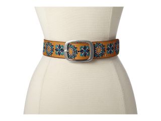 Lucky Brand Medallion Embroidery Belt Womens Belts (Blue)