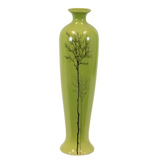 Urban Trends Collection Large Shiney Green Ceramic Vase (24 inches high x 7 inches wide x 7 inches longUPC 877101241041For decorative purposes onlyDoes not hold water CeramicSize 24 inches high x 7 inches wide x 7 inches longUPC 877101241041For decorat