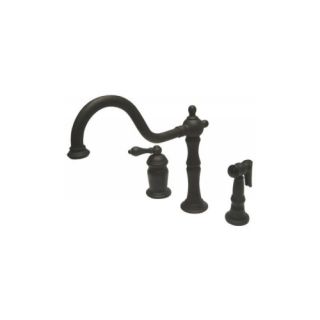 Elements of Design ES1815ALBS Universal Deck Mount Kitchen Faucet With Spray