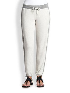 Monrow Contrast Trimmed Sweatpants   Ash