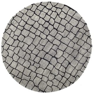 Handmade Terra Grey New Zealand Wool Rug (6 Round)