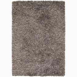 Handwoven Mandara Shag Rug (79 X 106) (BlackPattern Shag Tip We recommend the use of a  non skid pad to keep the rug in place on smooth surfaces. All rug sizes are approximate. Due to the difference of monitor colors, some rug colors may vary slightly. 