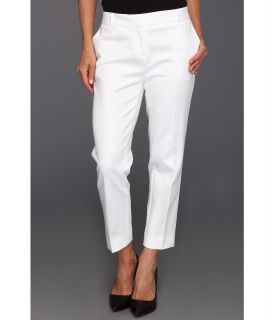Anne Klein Petite Slim Crop Pant Womens Casual Pants (White)
