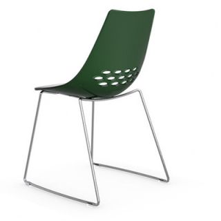 Calligaris Jam Sled Base Chair CS/1030_P77_P Finish White / Transparent Green