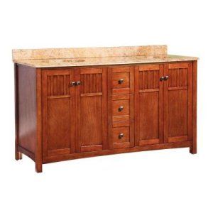 Foremost KNCASETS6122D Knoxville 61 Vanity with Granite Top in Stone Effects