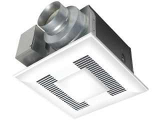 Panasonic FV08VKSE3 Bathroom Fan, 80 CFM WhisperGreenLED Ceiling Mounted Ventilation DC Motor w/ LED Light for 4 Duct