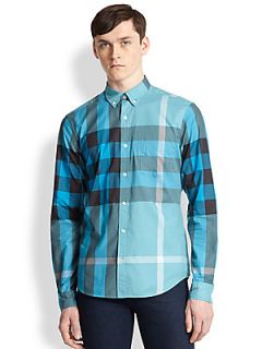 Burberry Brit Fred Explode Check Button Down Shirt