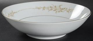 Mikasa Eaton 9 Round Vegetable Bowl, Fine China Dinnerware   Cream Flowers, Bro
